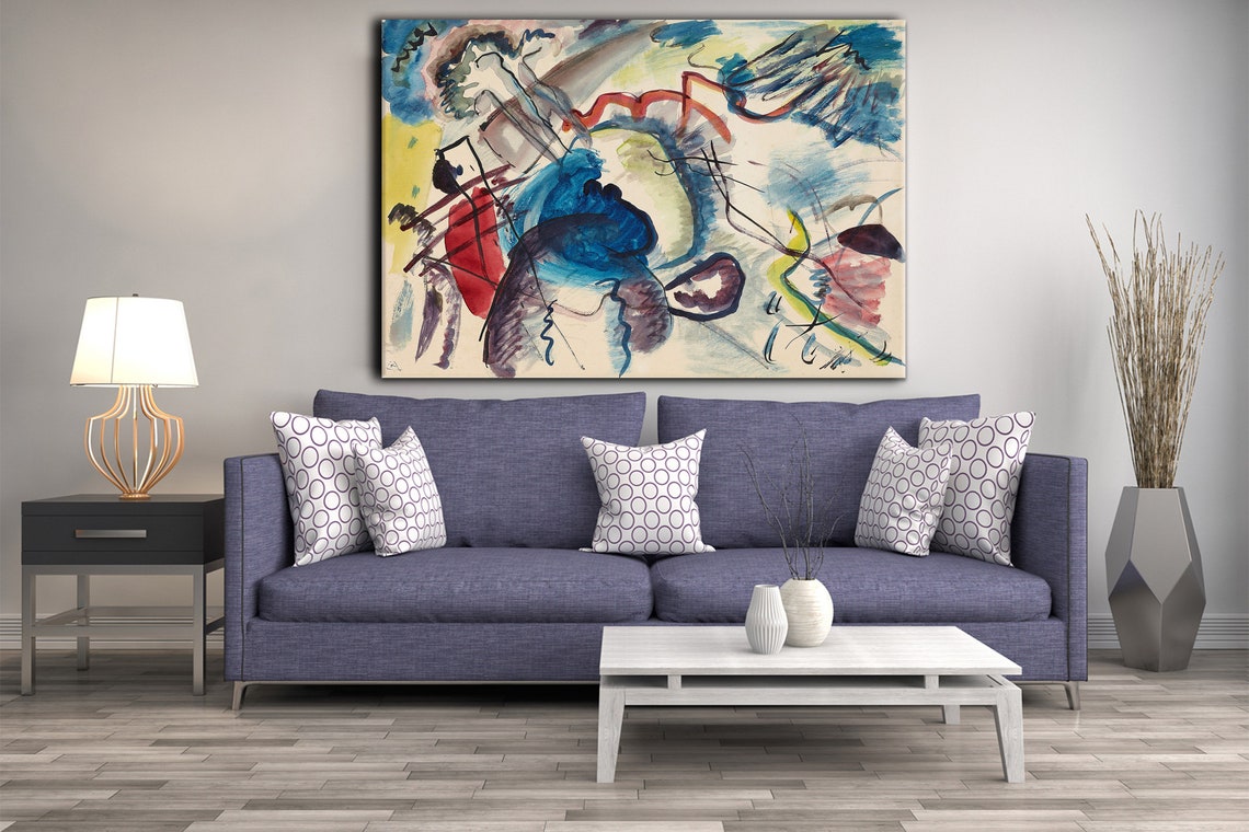 Wassily Kandinsky Draft For Picture With A White Border 1913 Classic Design Abstract Decor Reproduction Print Wall Art - Image 2