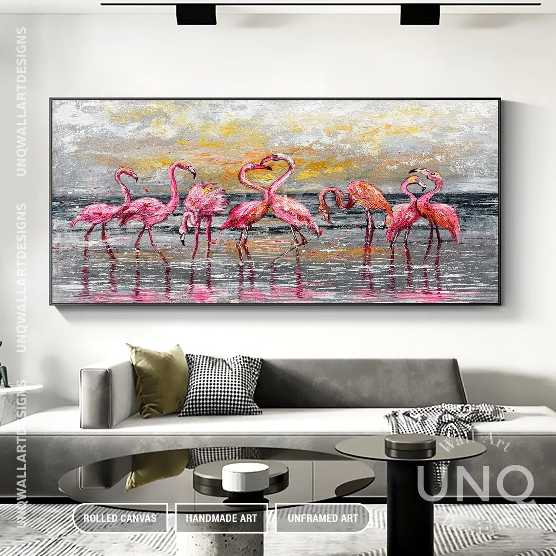 Abstract Flamingo Art Print for Living Room Decor - Image 4