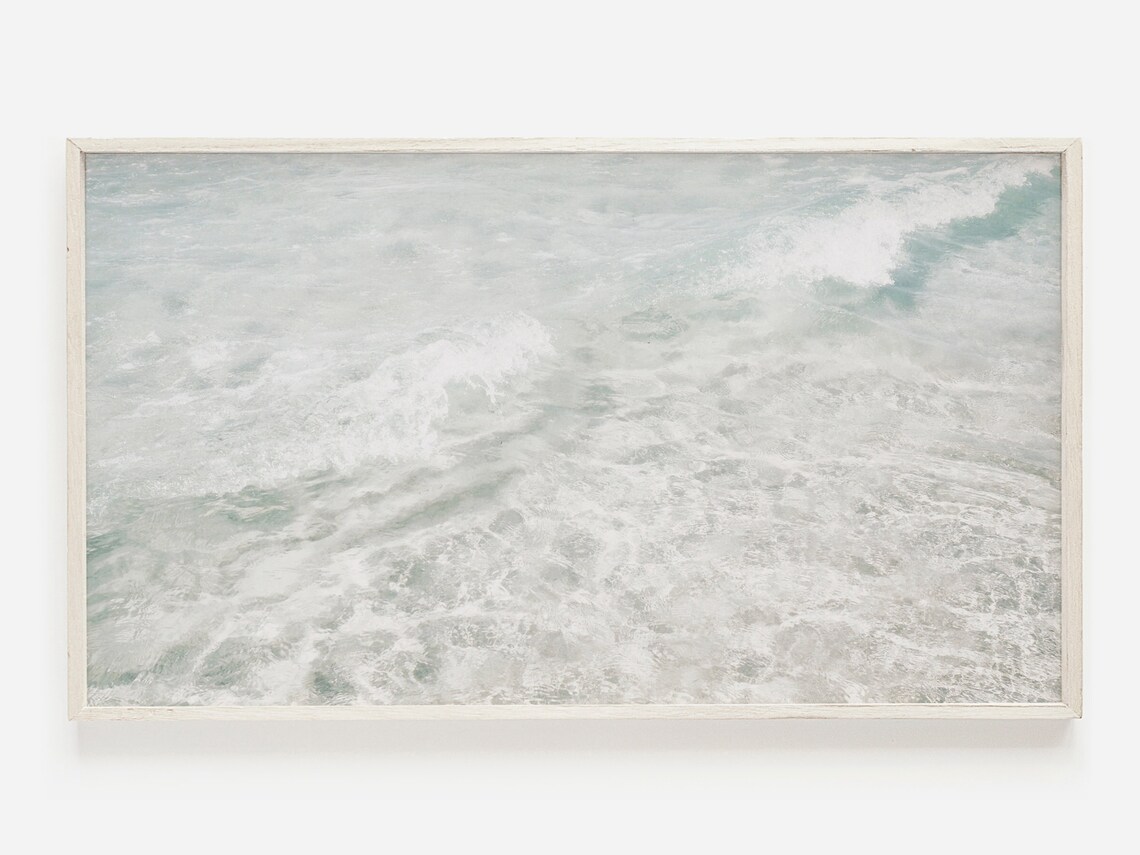 Ocean Waves Beach Scenery Print, Coastal Decor