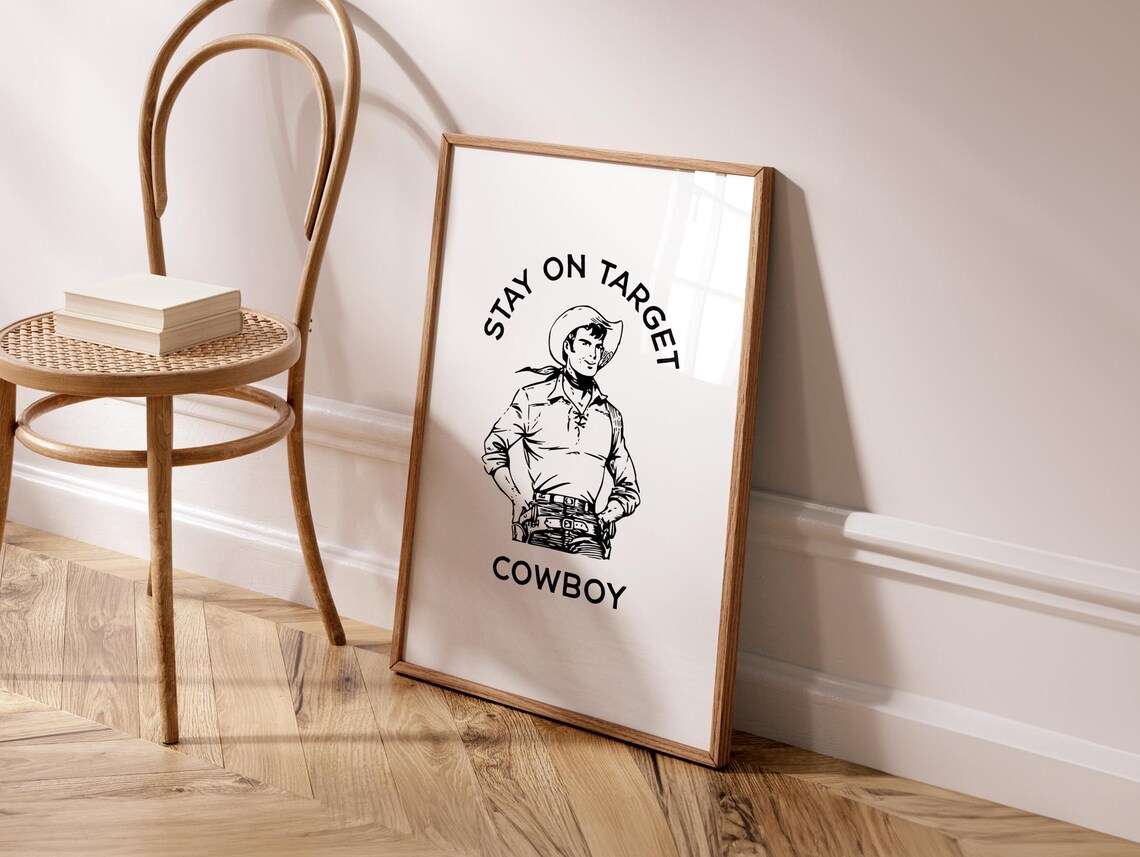 Cowboy Bathroom Print, Western Bathroom Humor Poster
