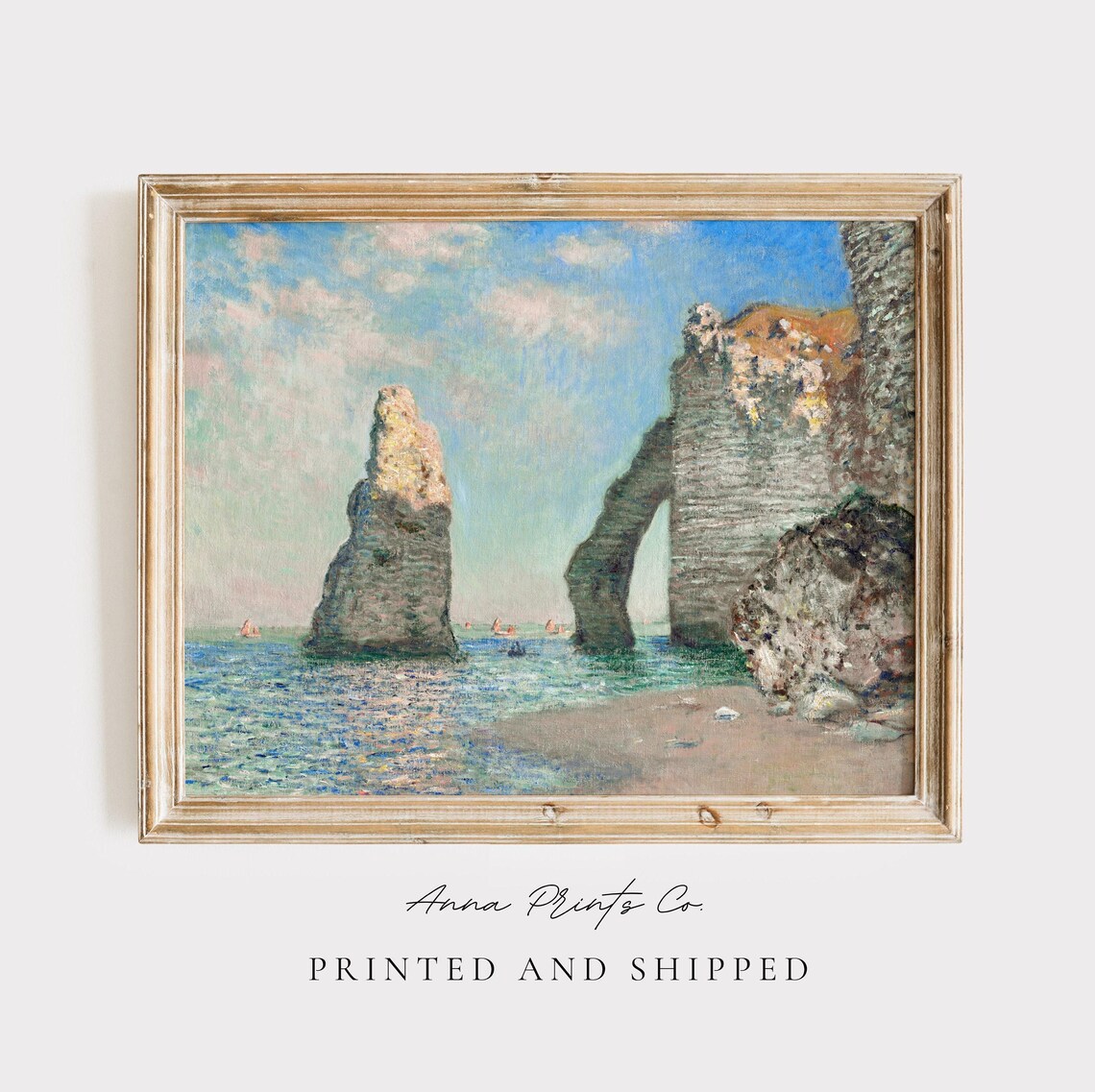 Claude Monet Cliffs at Étretat Coastal Art Print