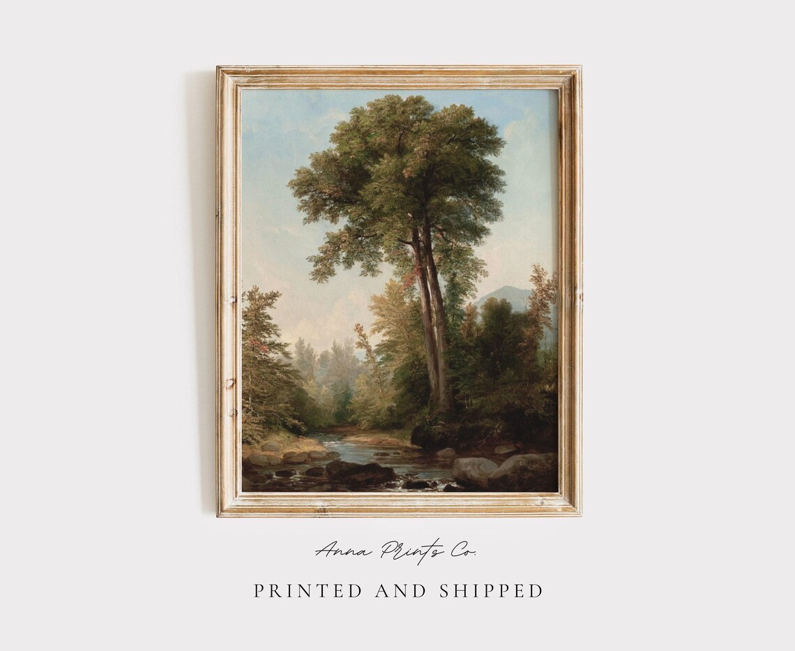 Hudson River School Antique Landscape Art Print