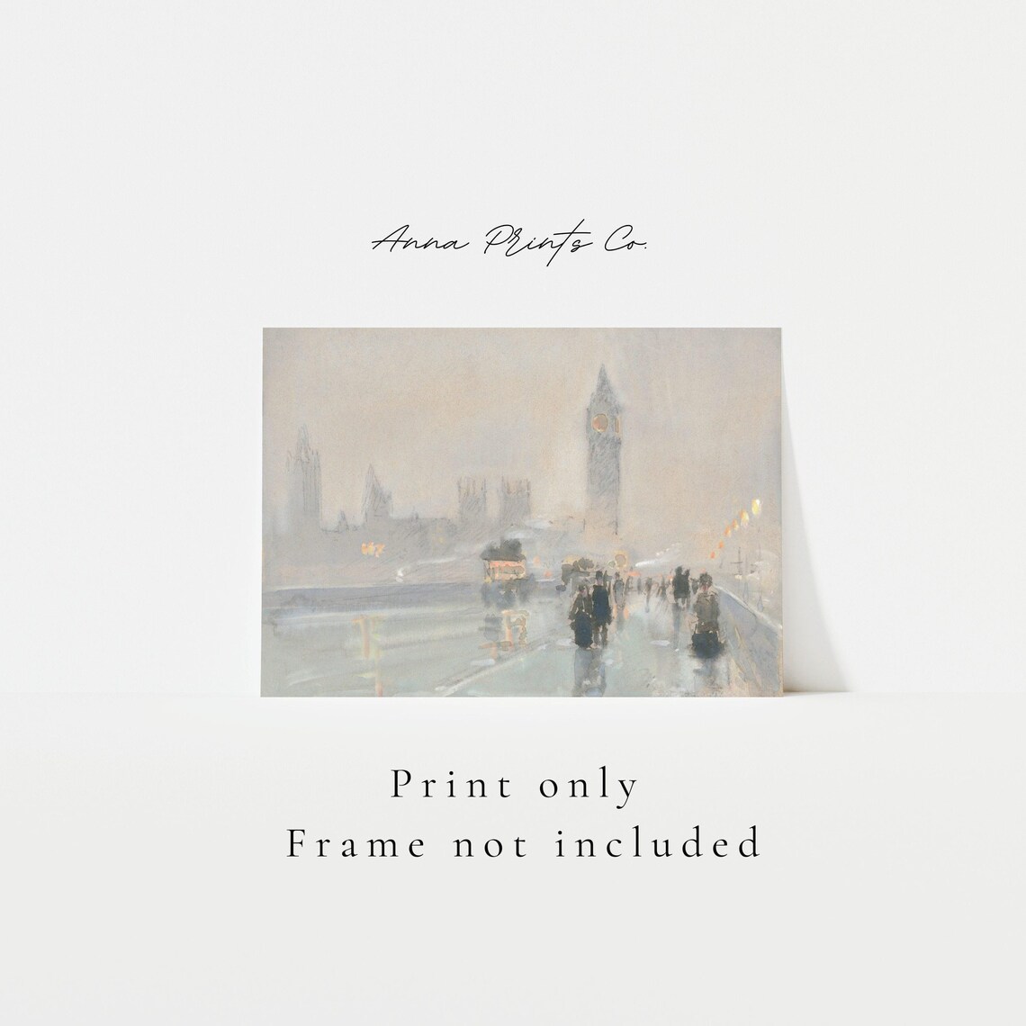 Big Ben Vintage London Cityscape Art Print - Image 3