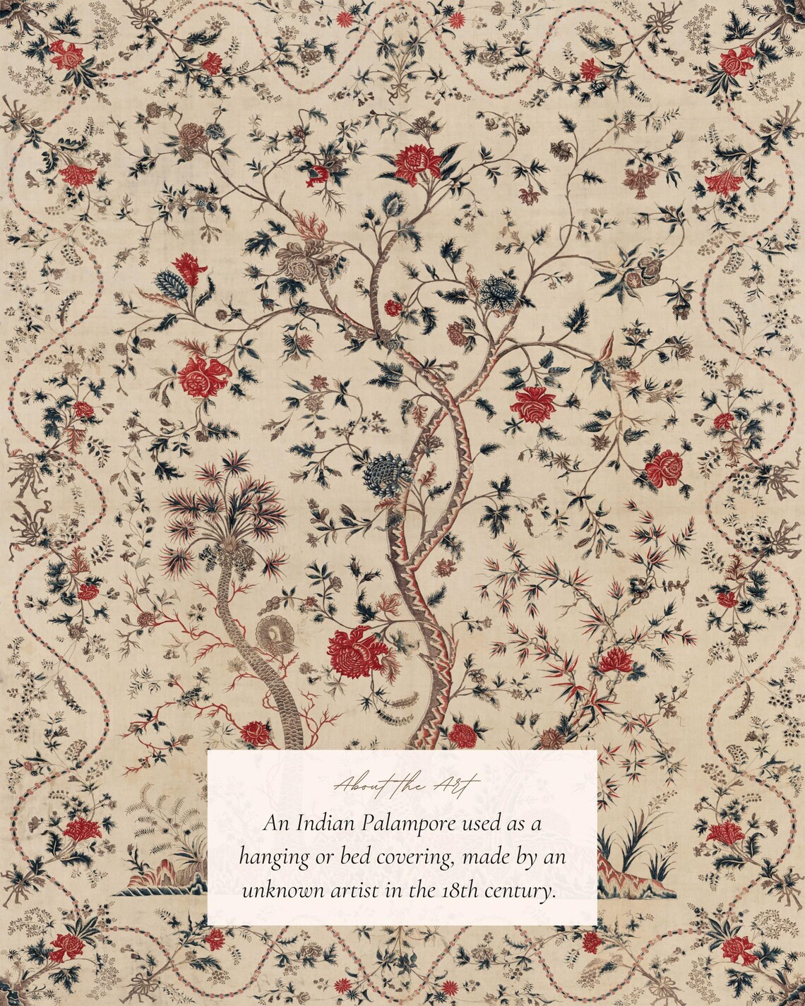 Indian Palampore Textile Design Vintage Art Print - Image 2