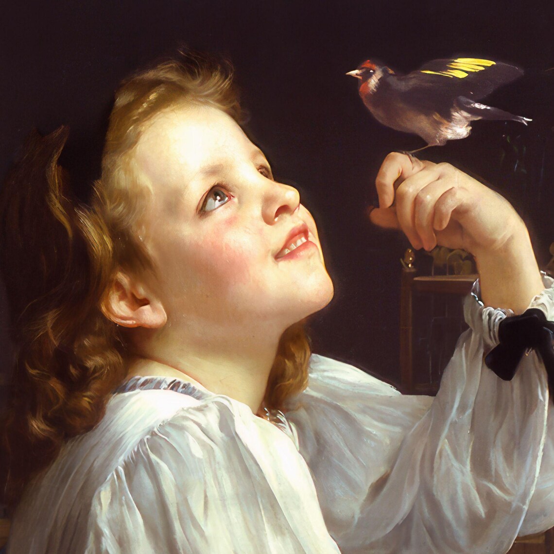 Bouguereau-Inspired Pet Bird Art Print, Classical Decor - Image 2
