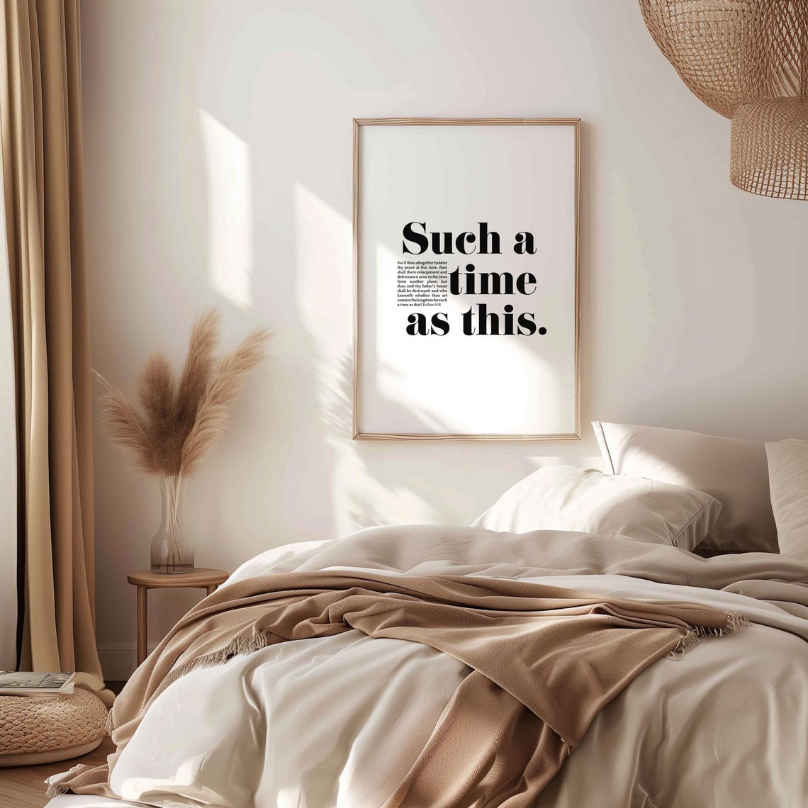 Esther 4 14 Such A Time As This Bold Black Serif Scripture Poster - Image 5