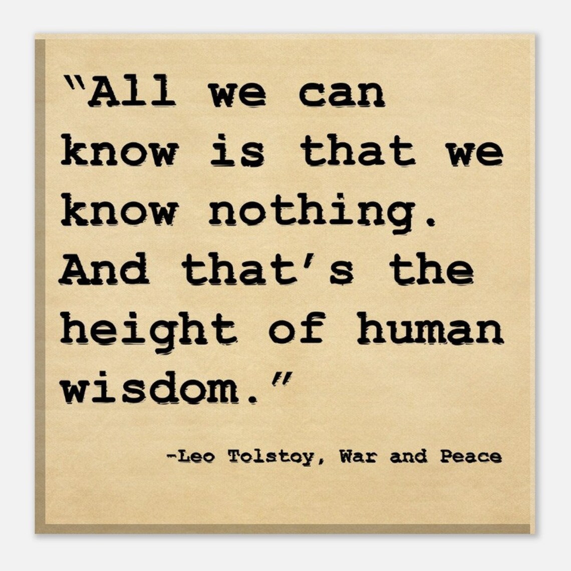 Leo Tolstoy War And Peace Quote Poster Art Print - Image 4