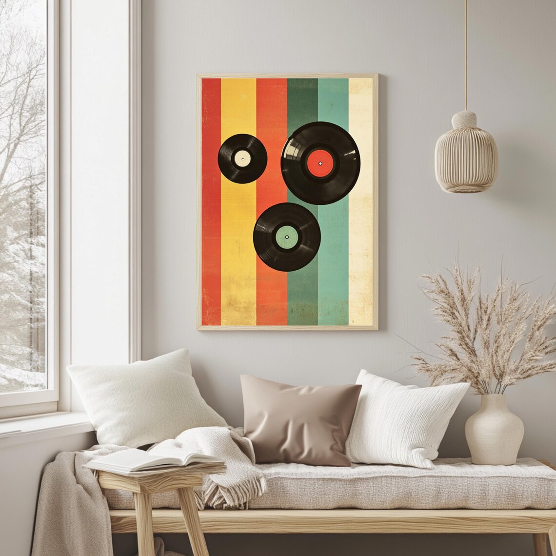 Vintage Records Retro College Dorm Art Print - Image 2