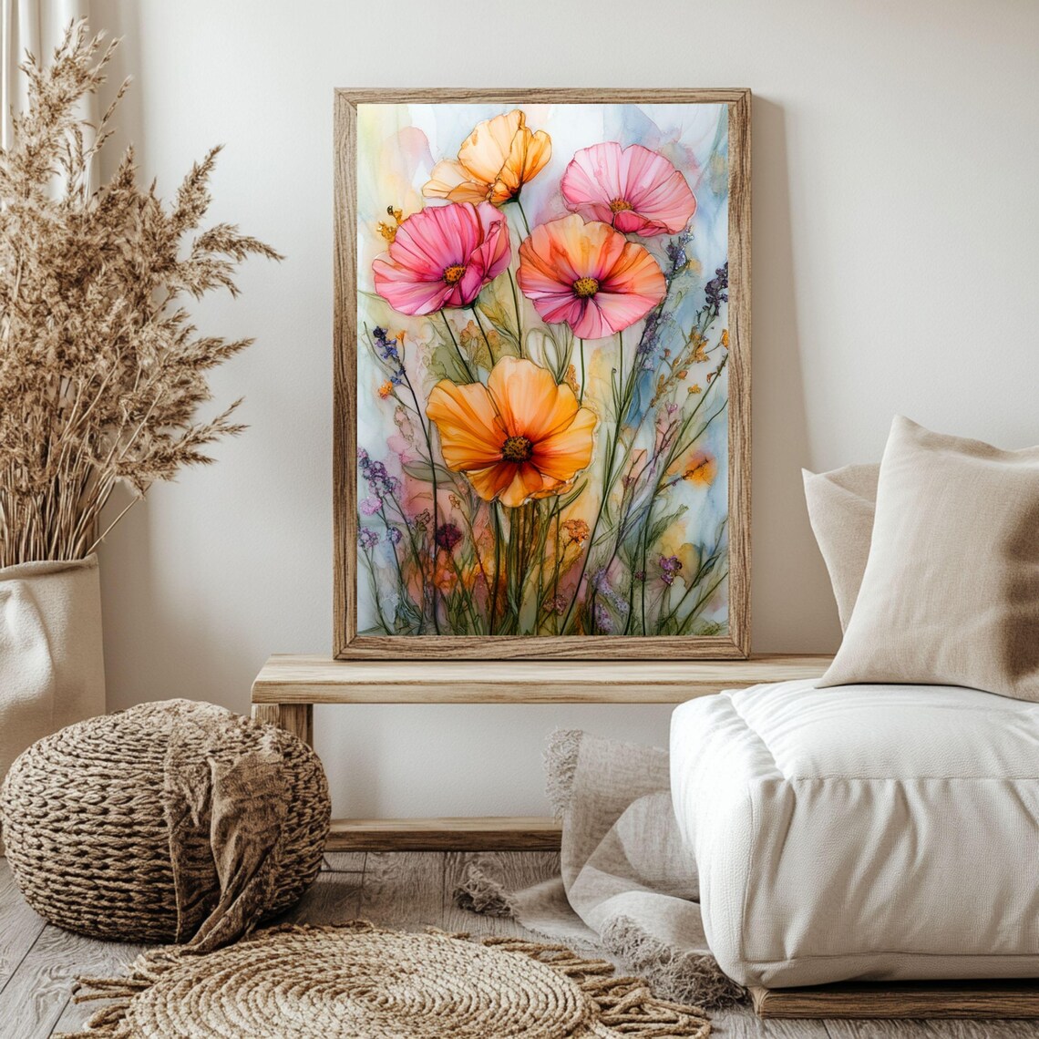 Alcohol Ink Wildflowers, Vibrant Floral Abstract - Image 5