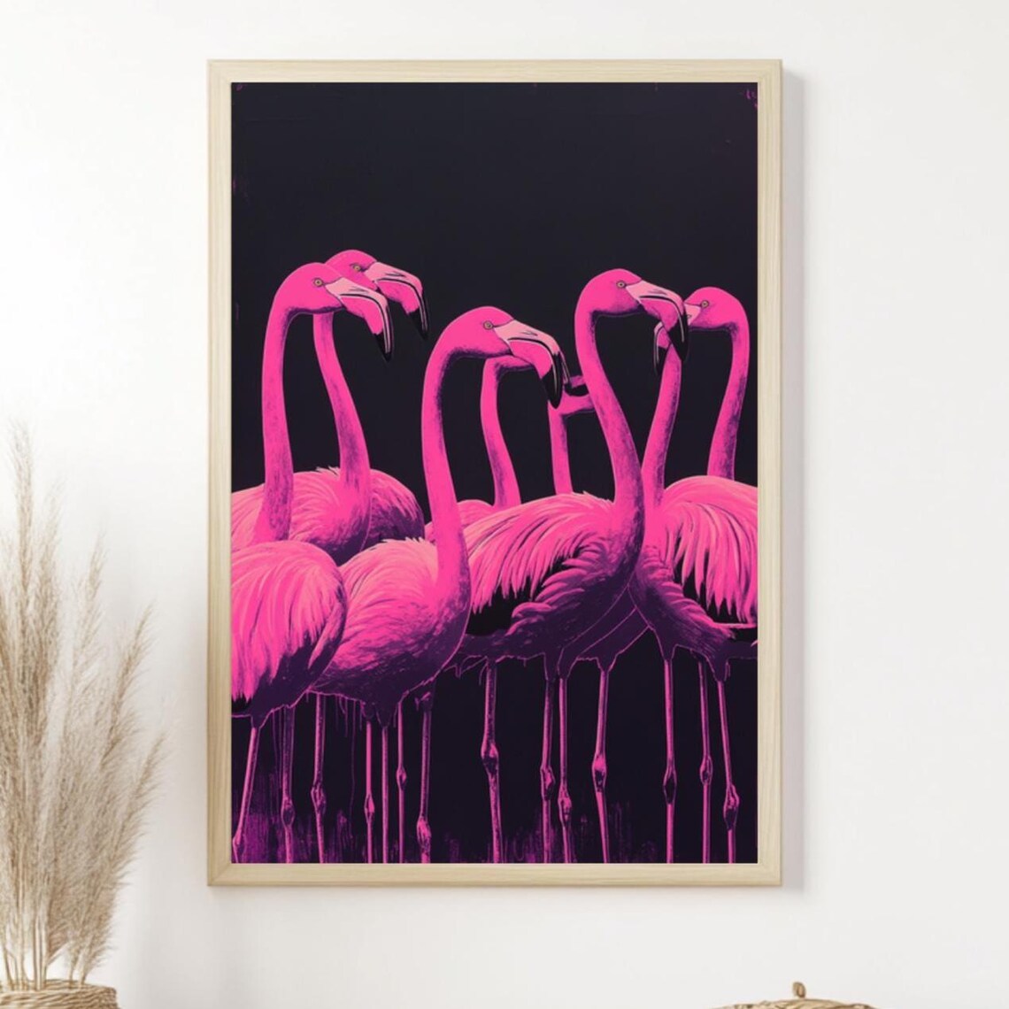 Hot Pink Flamingo Retro Pop Animal Print