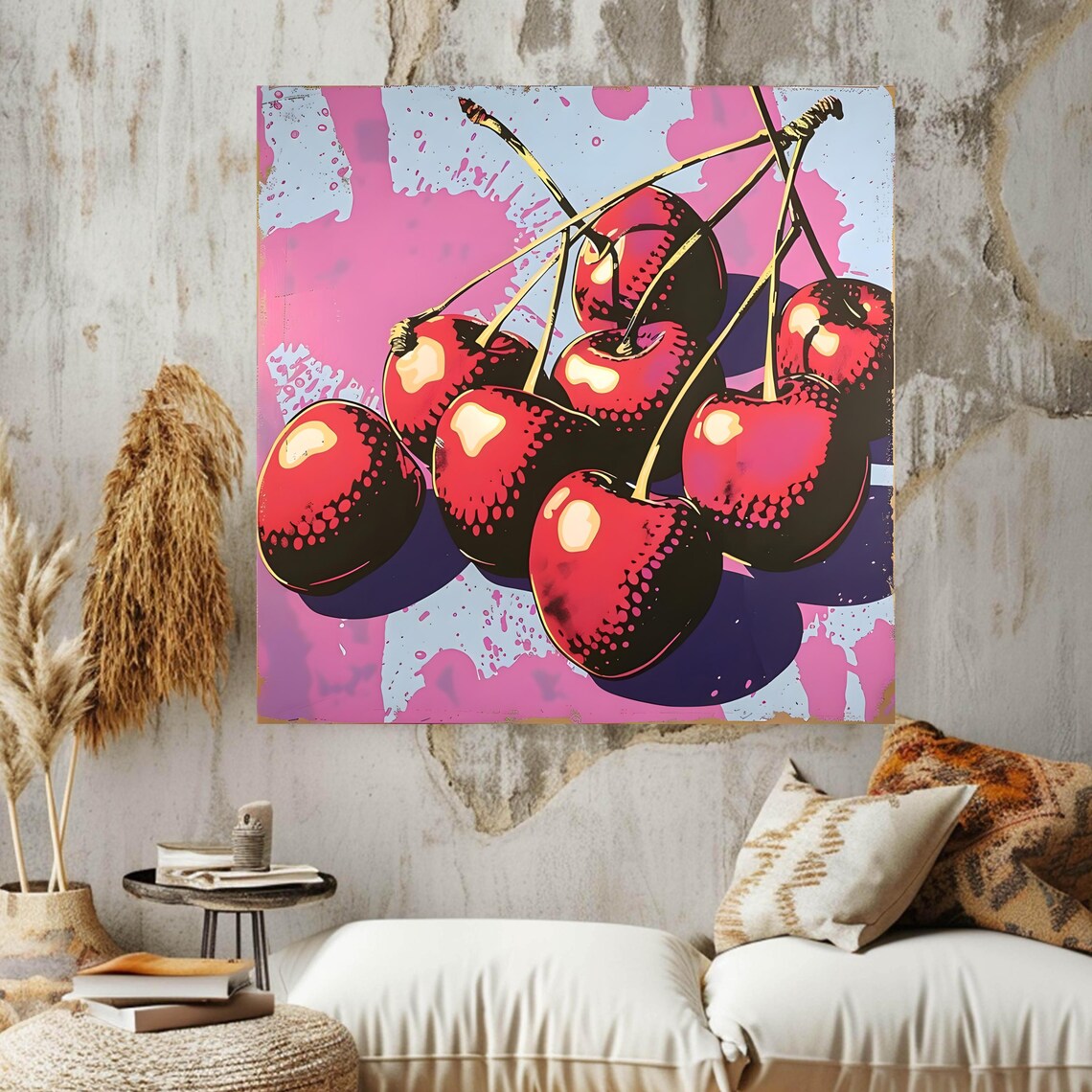 Cherries Pop Art, Retro Cherry Kitchen Decor - Image 4