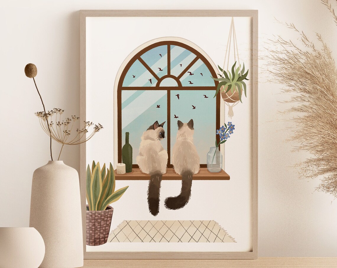 Cat Memorial Sympathy Pet Loss Personalised Art Print