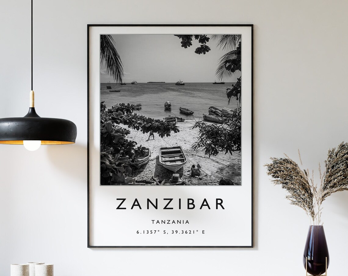 Zanzibar Travel Poster, Tanzania Travel Art