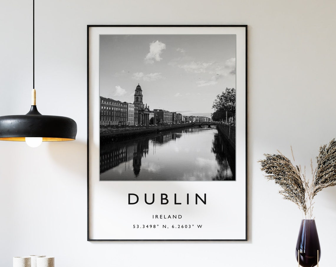 Dublin Travel Print Dublin Travel Poster Ireland Travel Print Irish Print Black And White Travel Poster Travel Art Travel Gift