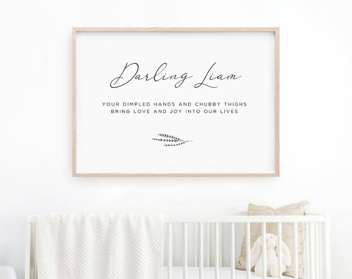 Darling Liam Dimpled Hands Chubby Thighs Baby Nursery Love Poster