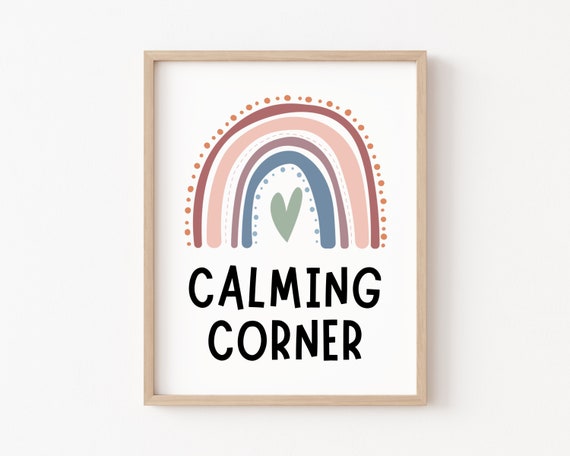 Calming Down Corner Poster Coping Techniques Wall Art Kids Classroom Management Its Ok To Feelings Poster Self Regulation Homeschool Zen Den