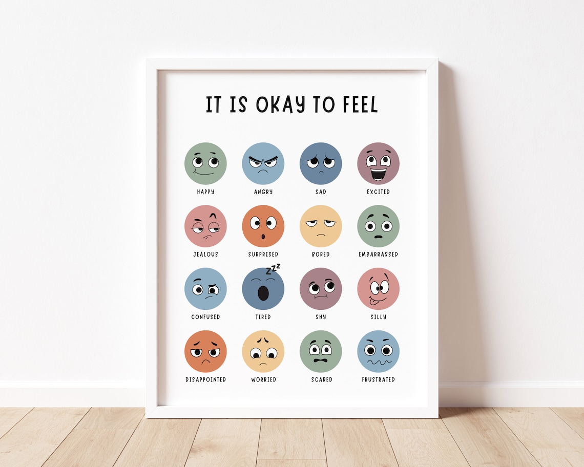 Its Okay To Feel Boho Feelings Chart Art Print - Image 2