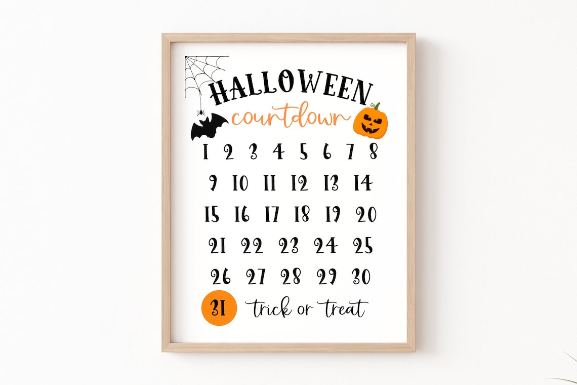 Halloween Countdown Fall Decor, Classroom Art Print - Image 3