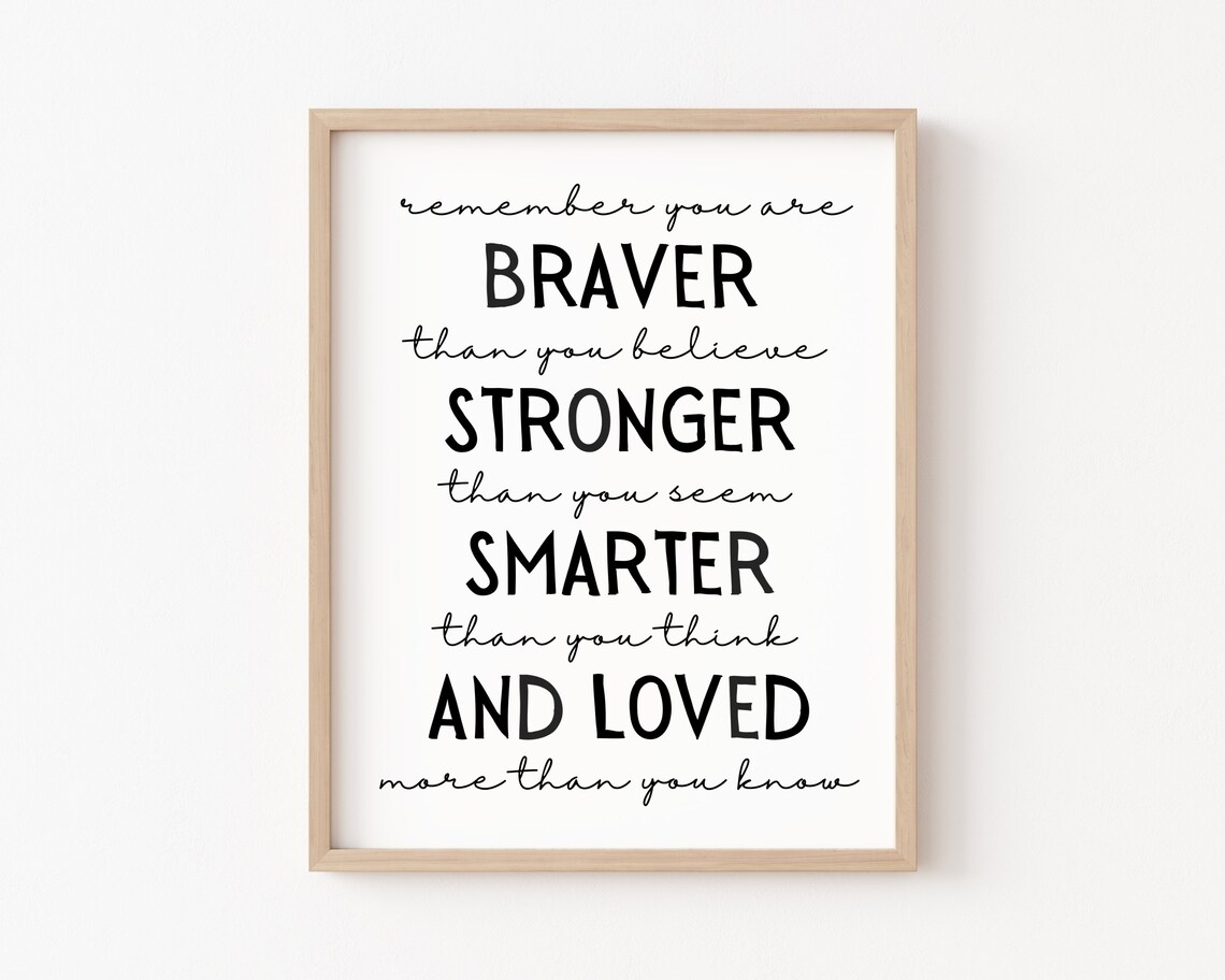 Winnie the Pooh Quote Kids Room Art Print