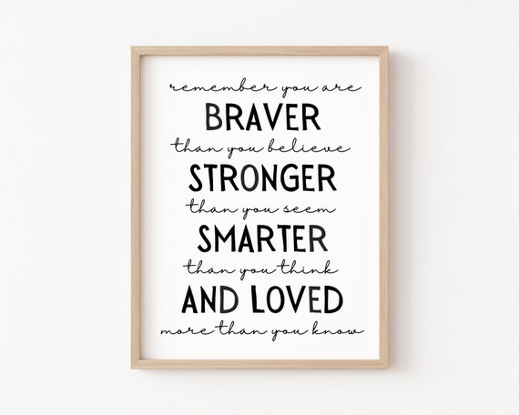 Winnie the Pooh Quote Kids Room Art Print