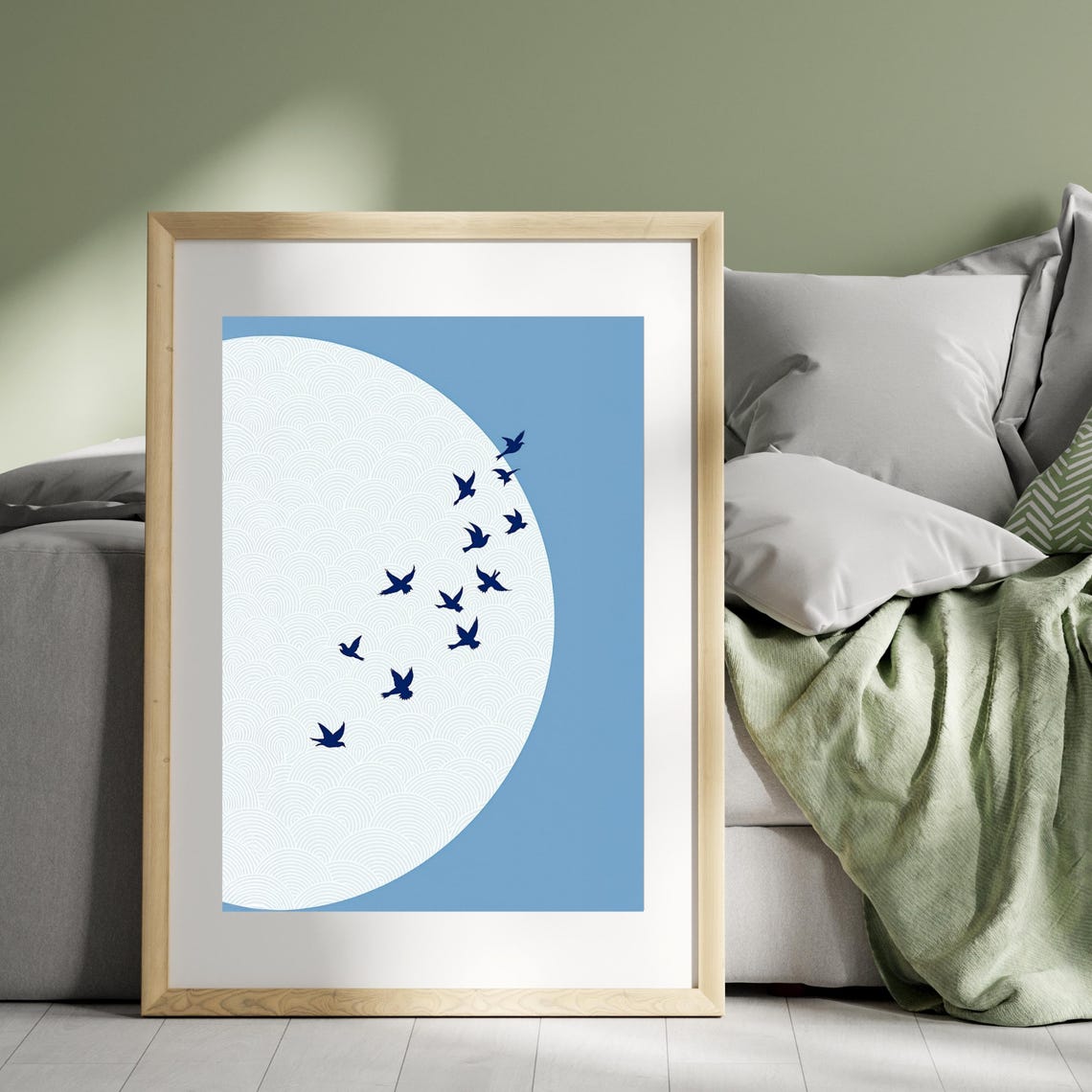 Zen Bird Japanese Minimalist Nature Poster - Image 5