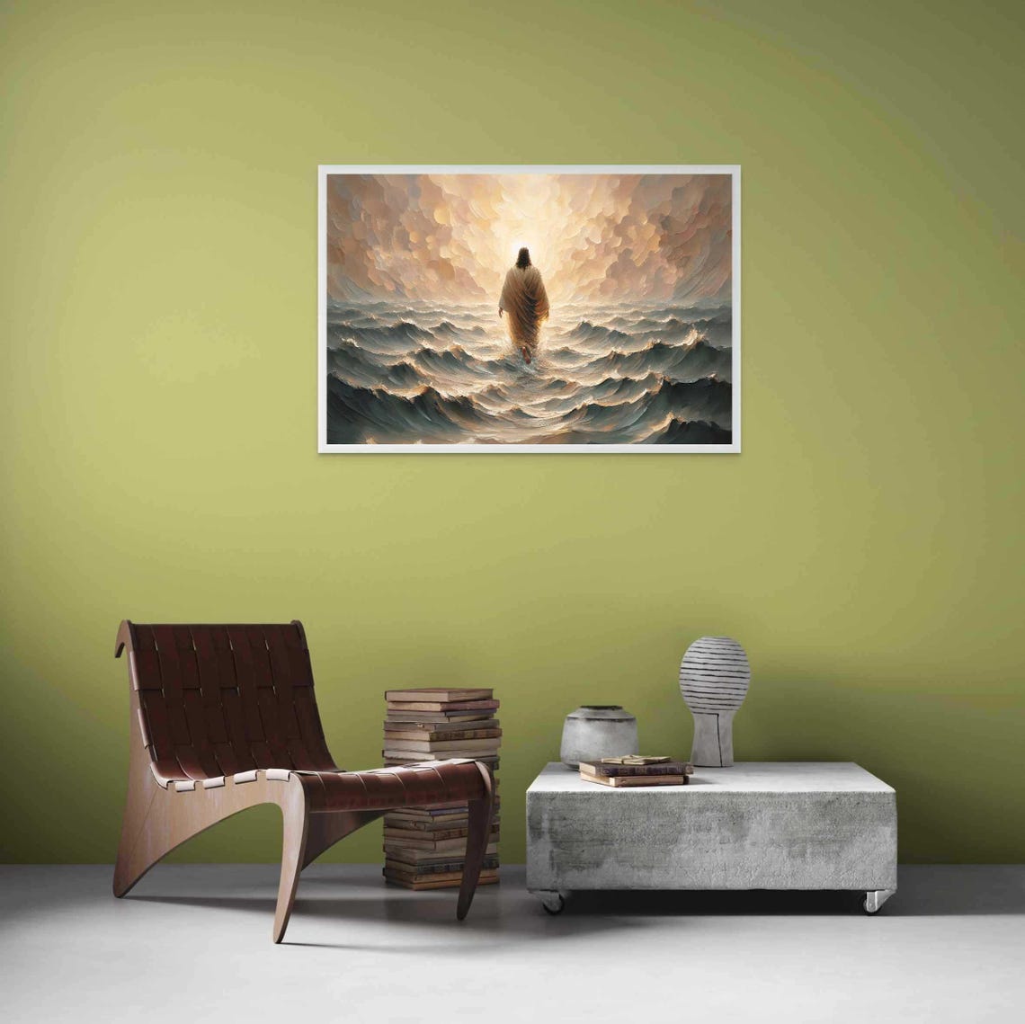 Walking On Water Jesus Christ Wall Art Print - Image 4