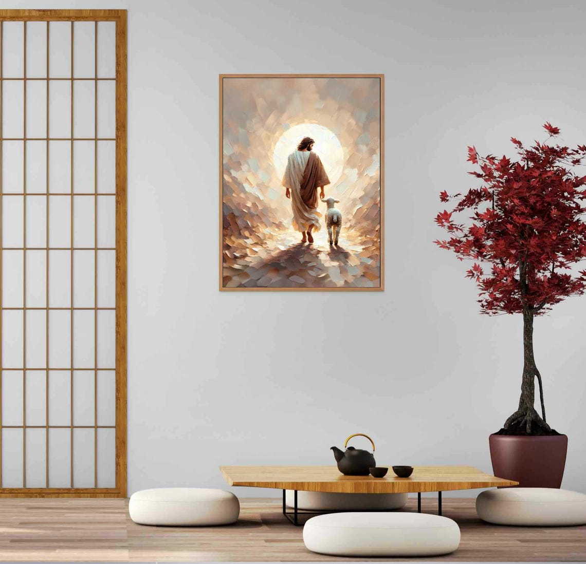 Walking Home Christian Painting, Jesus Shepherd Art - Image 5