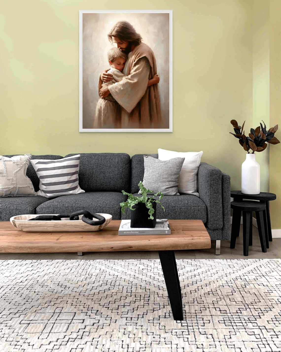 Jesus And Boy Christian Painting, Bible Art - Image 3