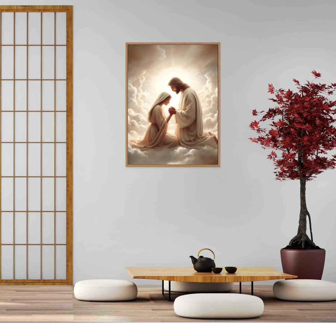 His Heavens Christian Art Jesus Heals A Woman - Image 5