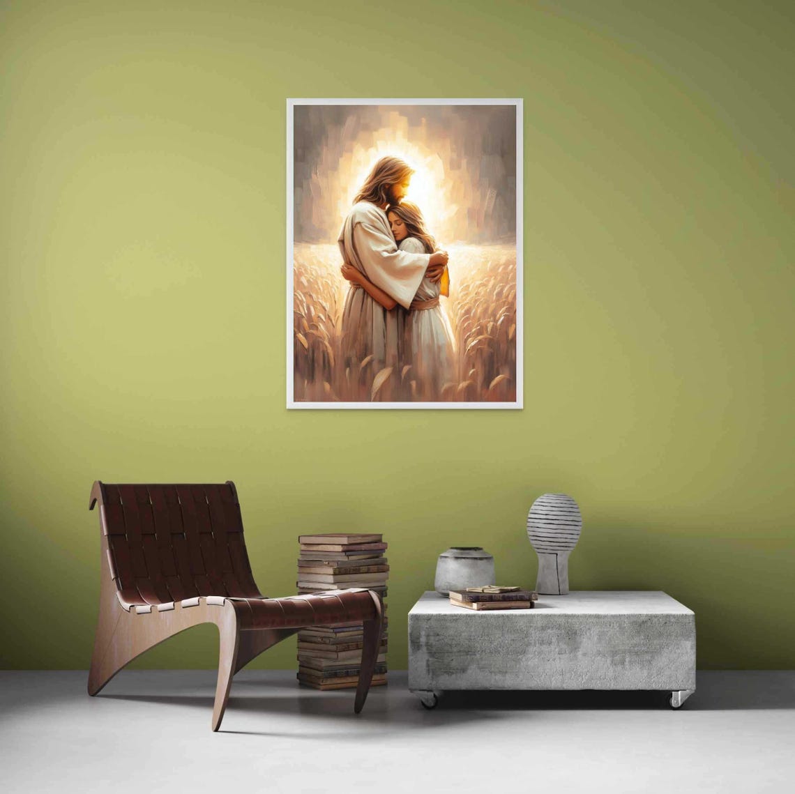 Shining Faith Modern Christian Art, Jesus And Woman - Image 3