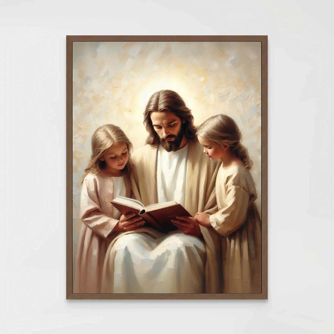 Jesus With Children Christian Nursery Art Print