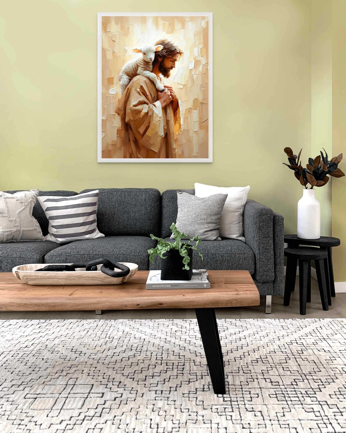 Finding Home, Jesus And Lamb Christian Painting - Image 2