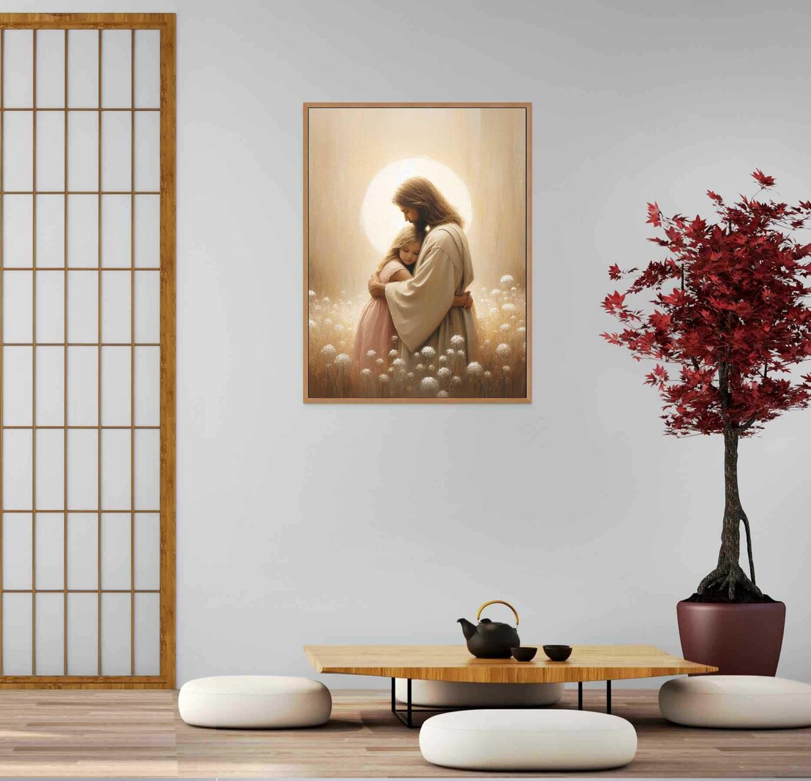 Jesus With Girl, Christian Art Poster - Image 5