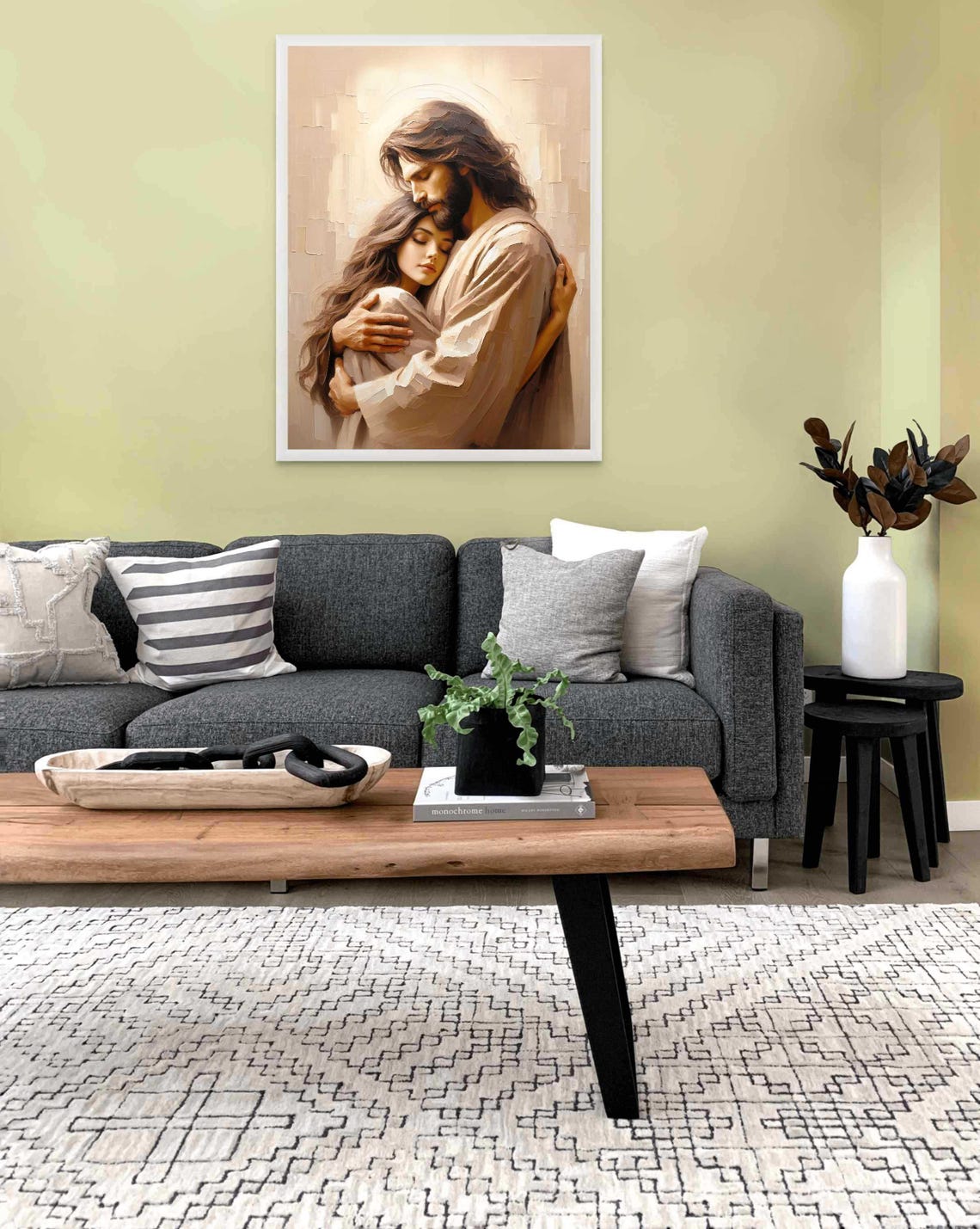 He Loves You Modern Christian Art, Jesus Painting - Image 2