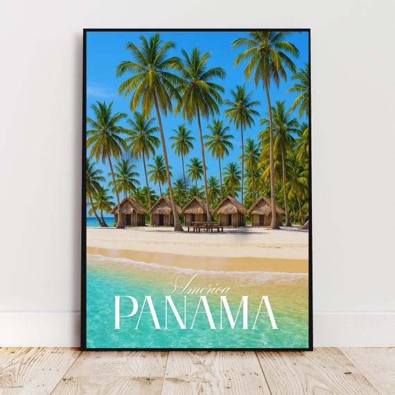 Travel Wall Art Panama America Beach Modern Poster Gift Print