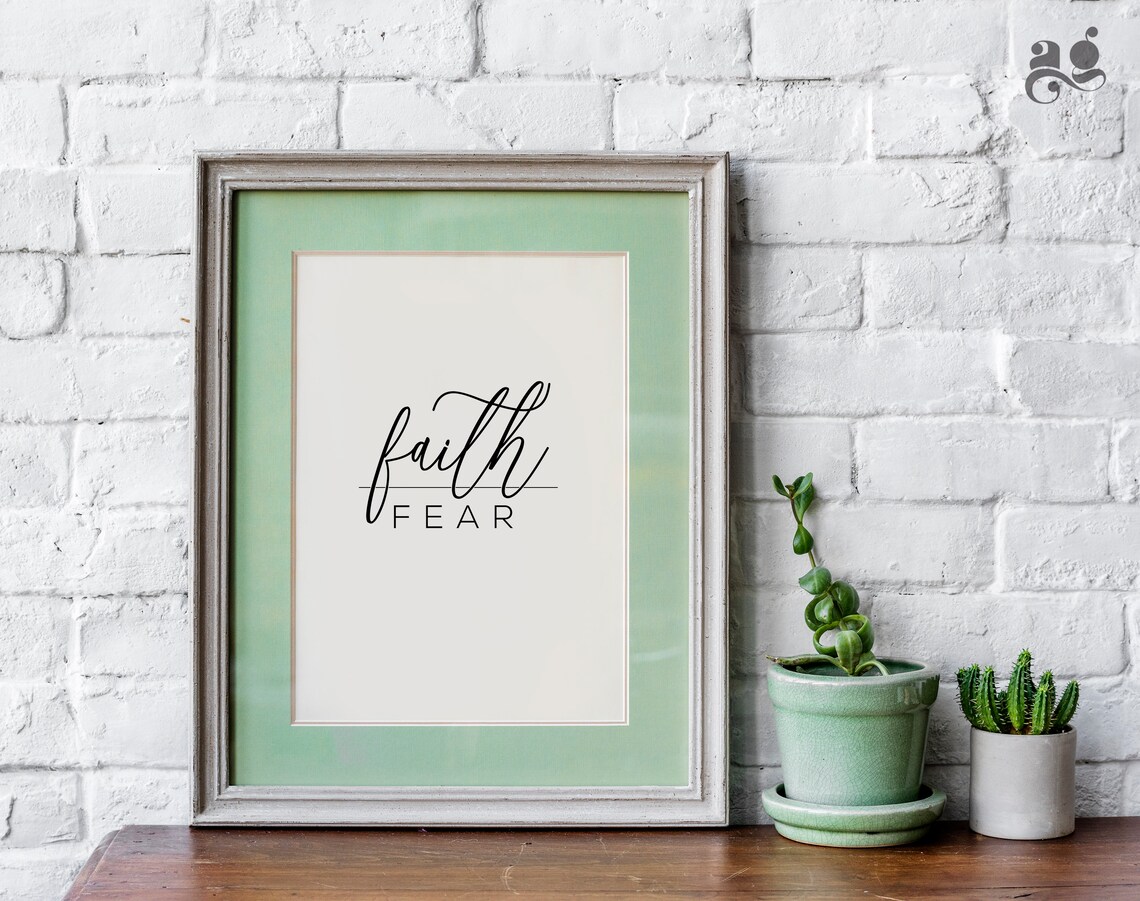 Courage Faith Mind Over Matter Inspirational Print