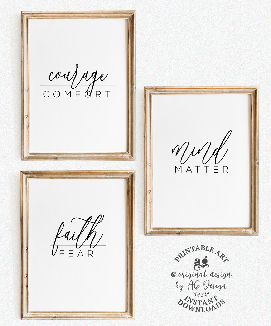 Courage Faith Mind Over Matter Inspirational Print - Image 5