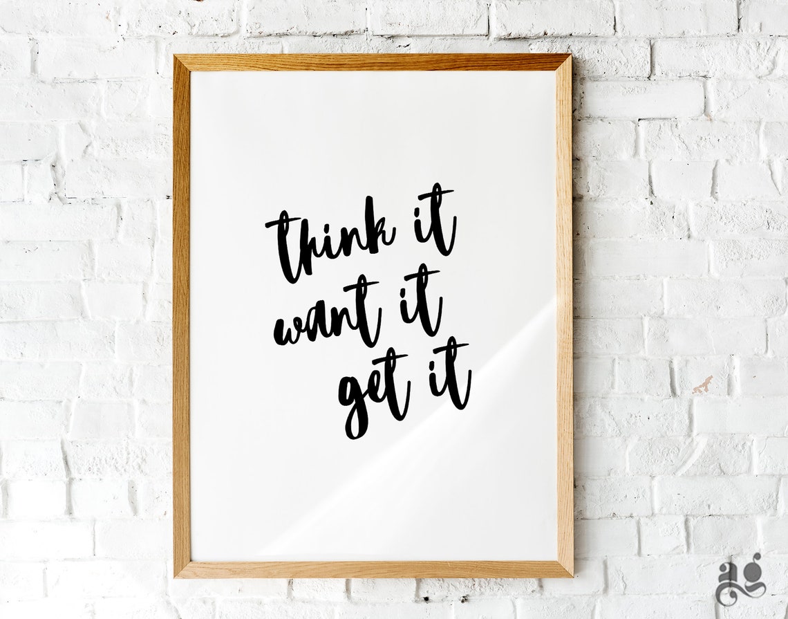 Think It Want It Get It Poster, Motivational Office and Dorm Wall Decor - Image 3