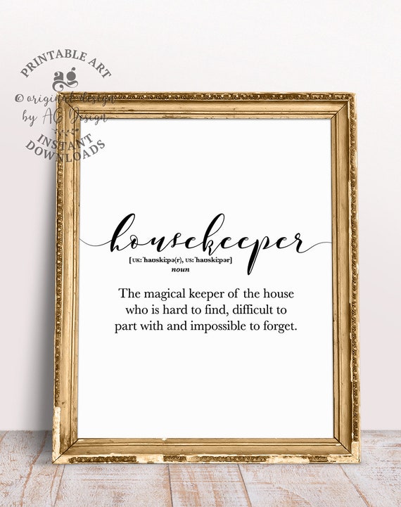 Housekeeper Appreciation Gifts Housekeeper Definition Housekeeping Week Gift For Hospital Hotel Housekeeper Housekeeper Sign
