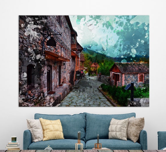 Dilijan Downtown Armenia Travel Poster, Armenia