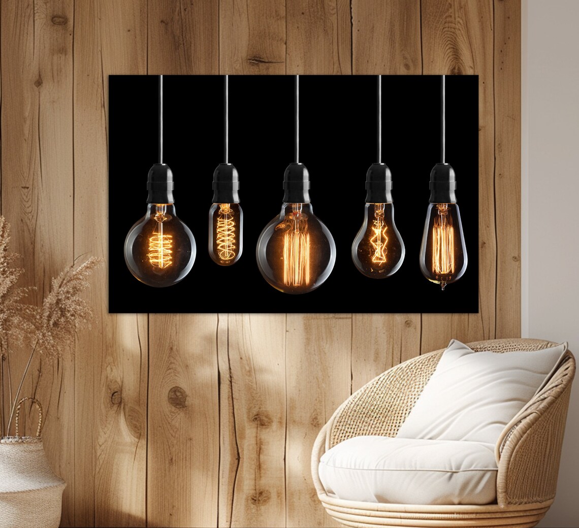 Light Bulbs - Modern Abstract Art Print - Image 3