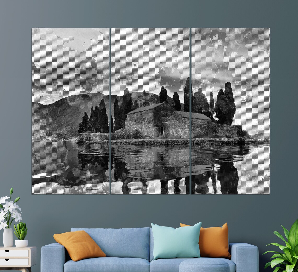 Perast Painting, Montenegro Wall Art Print - Image 2