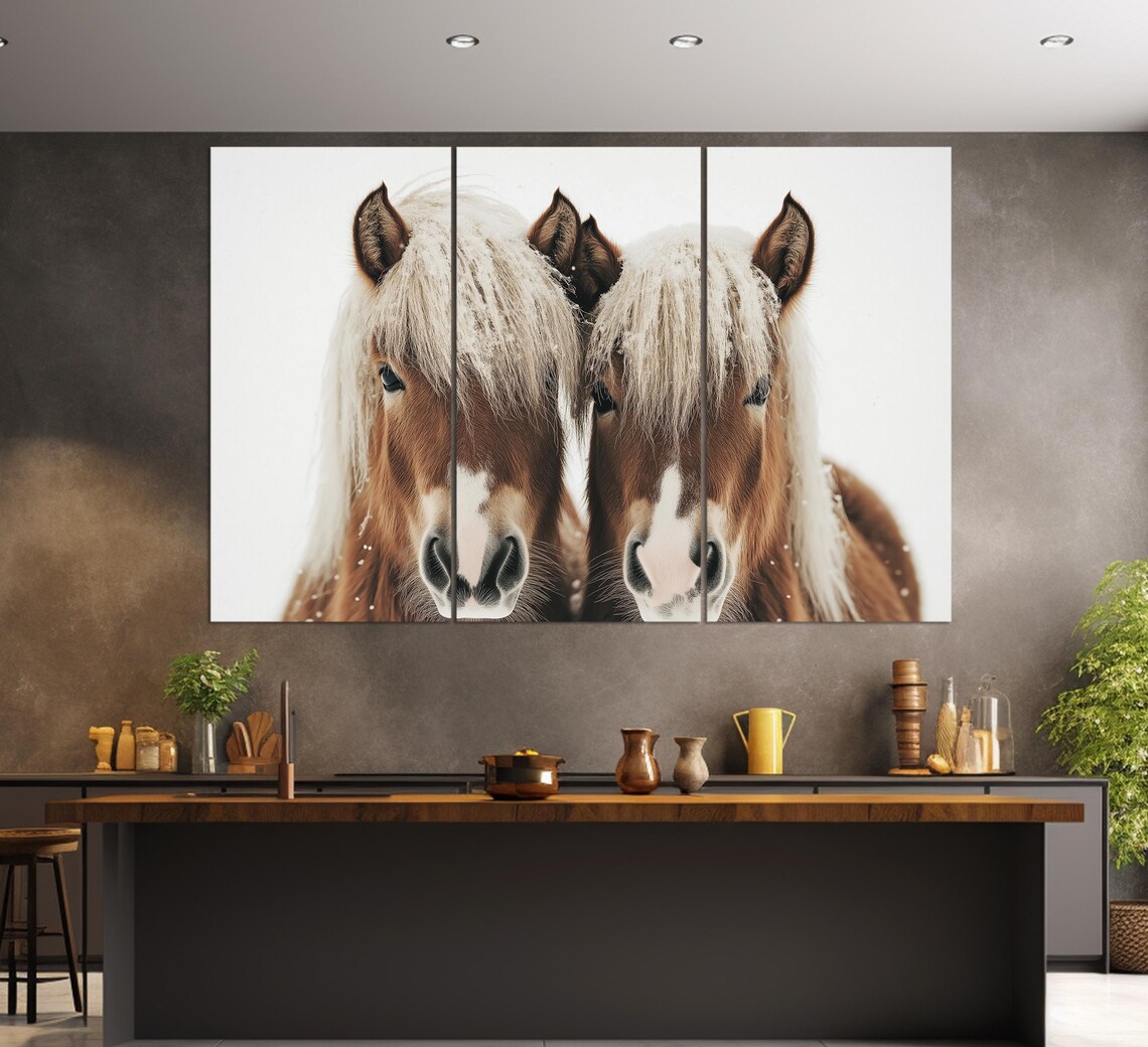 Icelandic Horses Poster Print, Horse Painting - Image 3