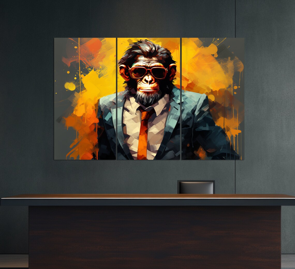 Monkey In A Suit With Tie, Night Club Decor - Image 3