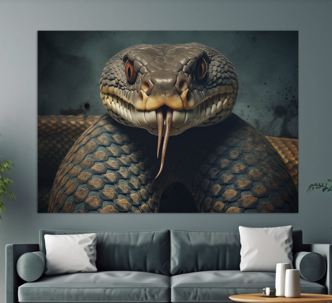 Snake Portrait, Reptile Wall Art Print - Image 3