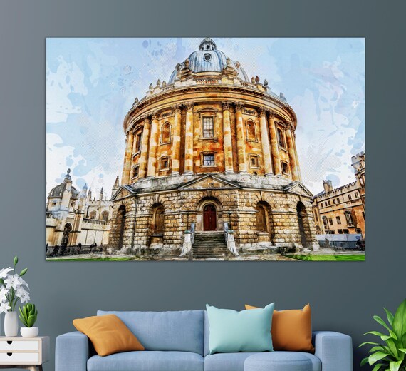 Radcliffe Camera Oxford Round Dome Library Watercolor England Poster