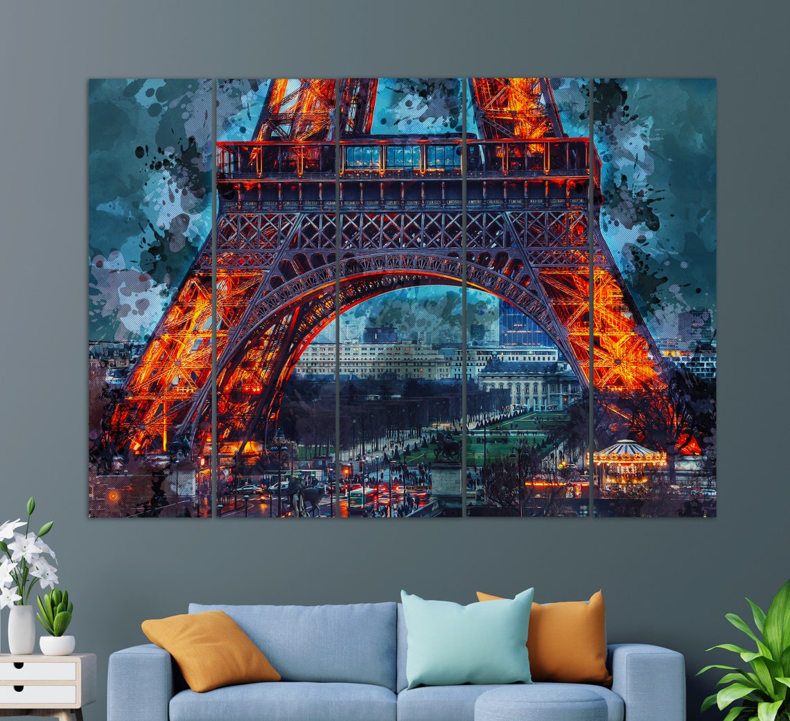 Eiffel Tower Print Paris Art Eiffel Tower Painting Paris Painting Paris Print - Image 2