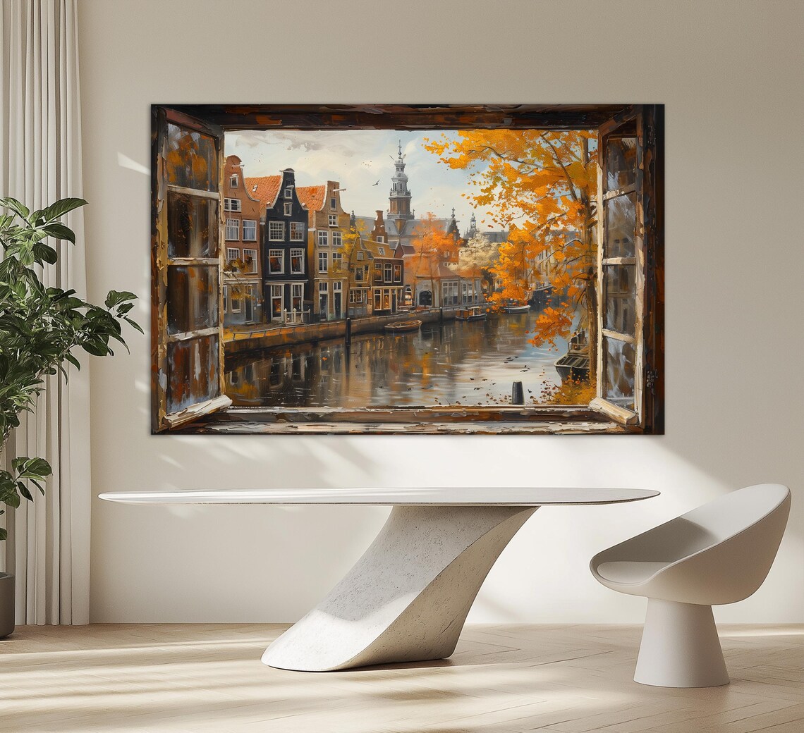 Window To Amsterdam Art Print, Netherlands View