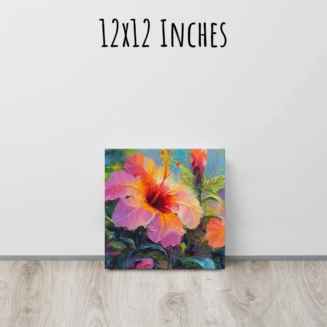 Tropical Flowers Abstract Oil Painting, Maximalist Print - Image 2