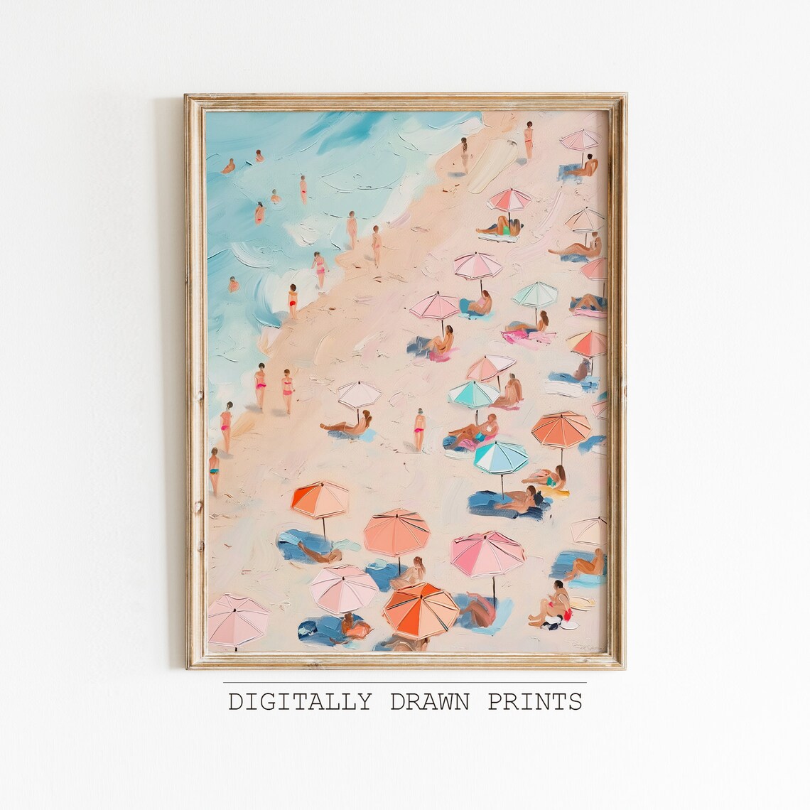 Summer Coastal Landscape Abstract Beach Art Print